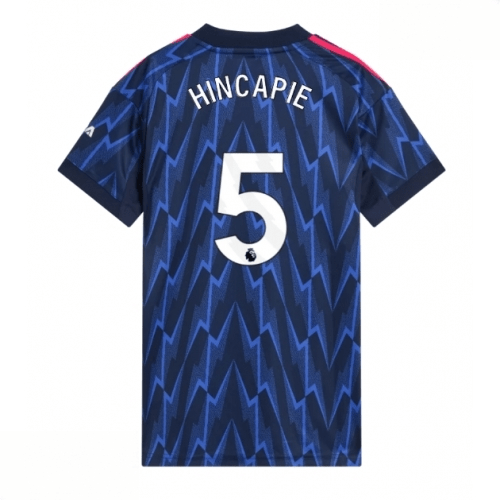 Echipament fotbal Arsenal Piero Hincapie #5 Tricou Deplasare 2025-26 pentru femei mânecă scurtă 1 Echipament fotbal Arsenal Piero Hincapie #5 Tricou Deplasare 2025-26 pentru femei mânecă scurtă