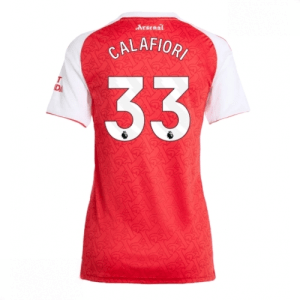 Echipament fotbal Arsenal Riccardo Calafiori #33 Tricou Acasa 2025-26 pentru femei mânecă scurtă
