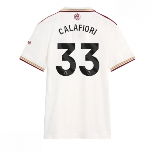 Echipament fotbal Arsenal Riccardo Calafiori #33 Tricou Treilea 2025-26 pentru femei mânecă scurtă 1 Echipament fotbal Arsenal Riccardo Calafiori #33 Tricou Treilea 2025-26 pentru femei mânecă scurtă