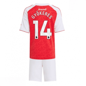 Echipament fotbal Arsenal Viktor Gyokeres #14 Tricou Acasa 2025-26 pentru copii + pantaloni scurți