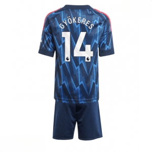 Echipament fotbal Arsenal Viktor Gyokeres #14 Tricou Deplasare 2025-26 pentru copii + pantaloni scurți