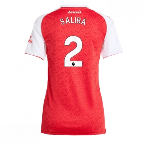 Echipament fotbal Arsenal William Saliba #2 Tricou Acasa 2025-26 pentru femei mânecă scurtă 1 Echipament fotbal Arsenal William Saliba #2 Tricou Acasa 2025-26 pentru femei mânecă scurtă