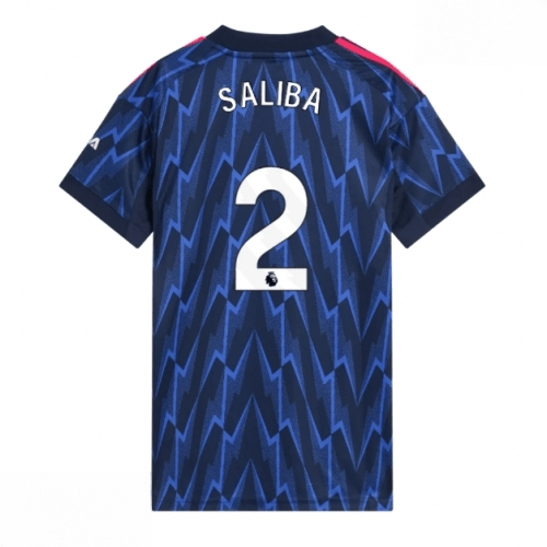 Echipament fotbal Arsenal William Saliba #2 Tricou Deplasare 2025-26 pentru femei mânecă scurtă 1 Echipament fotbal Arsenal William Saliba #2 Tricou Deplasare 2025-26 pentru femei mânecă scurtă