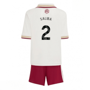 Echipament fotbal Arsenal William Saliba #2 Tricou Treilea 2025-26 pentru copii + pantaloni scurți