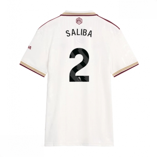 Echipament fotbal Arsenal William Saliba #2 Tricou Treilea 2025-26 pentru femei mânecă scurtă 1 Echipament fotbal Arsenal William Saliba #2 Tricou Treilea 2025-26 pentru femei mânecă scurtă