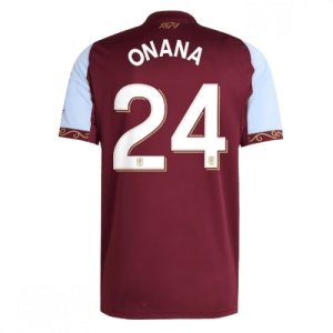 Echipament fotbal Aston Villa Amadou Onana #24 Tricou Acasa 2025-26 pentru bărbați