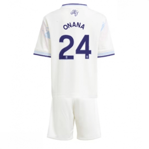 Echipament fotbal Aston Villa Amadou Onana #24 Tricou Treilea 2025-26 pentru copii tricou și pantaloni