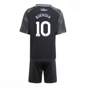 Echipament fotbal Aston Villa Emiliano Buendia #10 Tricou Deplasare 2025-26 pentru copii tricou și pantaloni