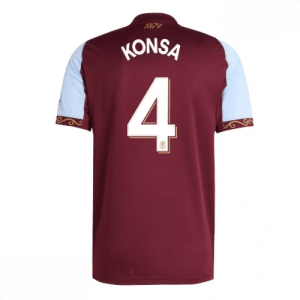 Echipament fotbal Aston Villa Ezri Konsa #4 Tricou Acasa 2025-26 pentru bărbați