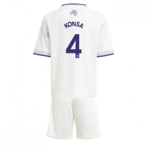 Echipament fotbal Aston Villa Ezri Konsa #4 Tricou Treilea 2025-26 pentru copii tricou și pantaloni