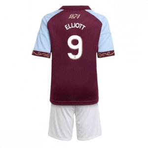 Echipament fotbal Aston Villa Harvey Elliott #9 Tricou Acasa 2025-26 pentru copii tricou și pantaloni