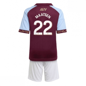 Echipament fotbal Aston Villa Ian Maatsen #22 Tricou Acasa 2025-26 pentru copii tricou și pantaloni