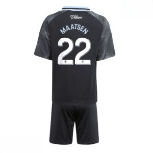 Echipament fotbal Aston Villa Ian Maatsen #22 Tricou Deplasare 2025-26 pentru copii tricou și pantaloni