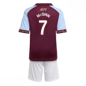 Echipament fotbal Aston Villa John McGinn #7 Tricou Acasa 2025-26 pentru copii tricou și pantaloni