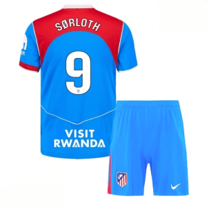 Echipament fotbal Atletico Madrid Alexander Sorloth #9 Tricou Treilea 2025-26 pentru copii + șort