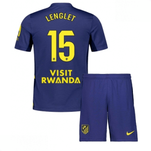 Echipament fotbal Atletico Madrid Clement Lenglet #15 Tricou Deplasare 2025-26 pentru copii + șort
