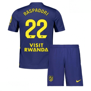 Echipament fotbal Atletico Madrid Giacomo Raspadori #22 Tricou Deplasare 2025-26 pentru copii + șort