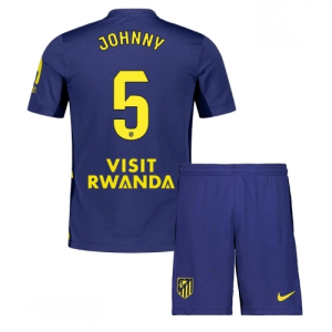 Echipament fotbal Atletico Madrid Johnny Cardoso #5 Tricou Deplasare 2025-26 pentru copii + șort