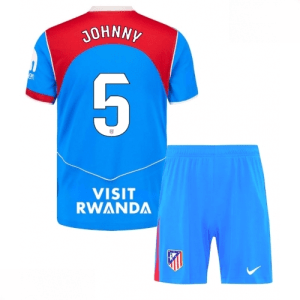 Echipament fotbal Atletico Madrid Johnny Cardoso #5 Tricou Treilea 2025-26 pentru copii + șort