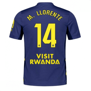Echipament fotbal Atletico Madrid Marcos Llorente #14 Tricou Deplasare 2025-26 pentru bărbați