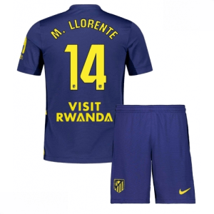 Echipament fotbal Atletico Madrid Marcos Llorente #14 Tricou Deplasare 2025-26 pentru copii + șort