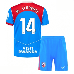 Echipament fotbal Atletico Madrid Marcos Llorente #14 Tricou Treilea 2025-26 pentru copii + șort
