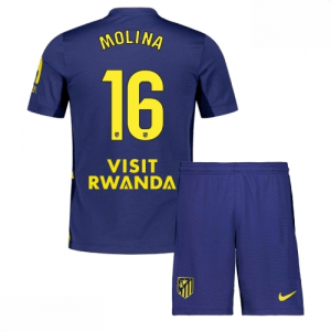 Echipament fotbal Atletico Madrid Nahuel Molina #16 Tricou Deplasare 2025-26 pentru copii + șort