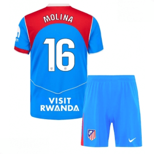 Echipament fotbal Atletico Madrid Nahuel Molina #16 Tricou Treilea 2025-26 pentru copii + șort