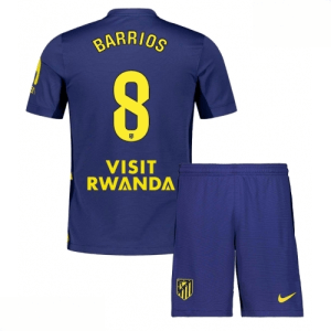 Echipament fotbal Atletico Madrid Pablo Barrios #8 Tricou Deplasare 2025-26 pentru copii + șort