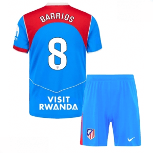 Echipament fotbal Atletico Madrid Pablo Barrios #8 Tricou Treilea 2025-26 pentru copii + șort