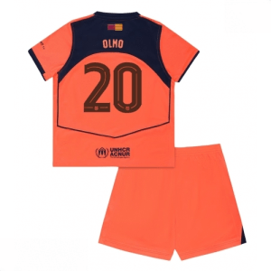 Echipament fotbal Barcelona copii Dani Olmo #20 Tricou Treilea 2025-26 pentru set fotbal