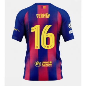 Echipament fotbal Barcelona Fermin Lopez #16 Tricou Acasa 2025-26 pentru bărbați