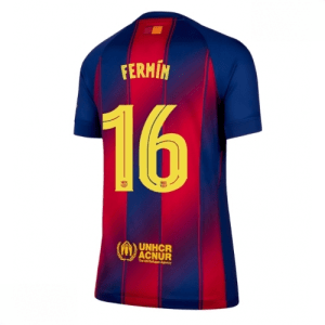 Echipament fotbal Barcelona Fermin Lopez #16 Tricou Acasa 2025-26 pentru femei mânecă scurtă