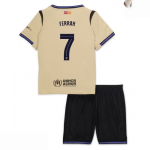 Echipament fotbal Barcelona copii Ferran Torres #7 Tricou Deplasare 2025-26 pentru set fotbal