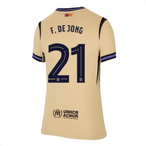 Echipament fotbal Barcelona Frenkie de Jong #21 Tricou Deplasare 2025-26 pentru femei mânecă scurtă