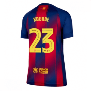 Echipament fotbal Barcelona Jules Kounde #23 Tricou Acasa 2025-26 pentru femei mânecă scurtă