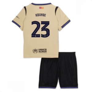 Echipament fotbal Barcelona copii Jules Kounde #23 Tricou Deplasare 2025-26 pentru set fotbal