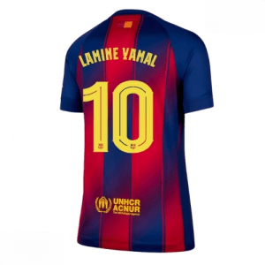 Echipament fotbal Barcelona Lamine Yamal #10 Tricou Acasa 2025-26 pentru femei mânecă scurtă