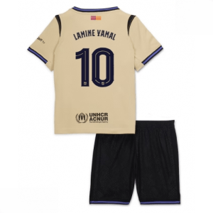 Echipament fotbal Barcelona copii Lamine Yamal #10 Tricou Deplasare 2025-26 pentru set fotbal