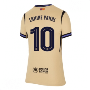 Echipament fotbal Barcelona Lamine Yamal #10 Tricou Deplasare 2025-26 pentru femei mânecă scurtă