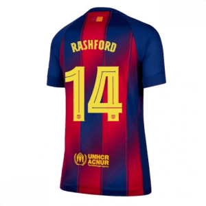Echipament fotbal Barcelona Marcus Rashford #14 Tricou Acasa 2025-26 pentru femei mânecă scurtă
