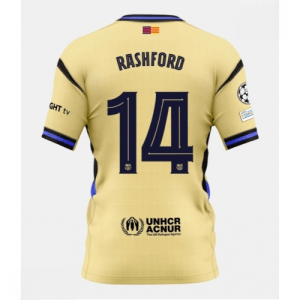 Echipament fotbal Barcelona Marcus Rashford #14 Tricou Deplasare 2025-26 pentru bărbați