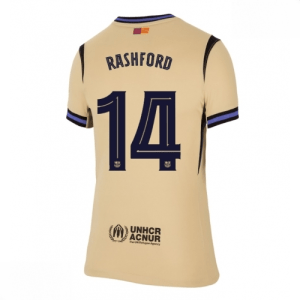 Echipament fotbal Barcelona Marcus Rashford #14 Tricou Deplasare 2025-26 pentru femei mânecă scurtă