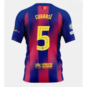 Echipament fotbal Barcelona Pau Cubarsi #5 Tricou Acasa 2025-26 pentru bărbați