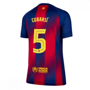 Echipament fotbal Barcelona Pau Cubarsi #5 Tricou Acasa 2025-26 pentru femei mânecă scurtă