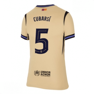 Echipament fotbal Barcelona Pau Cubarsi #5 Tricou Deplasare 2025-26 pentru femei mânecă scurtă