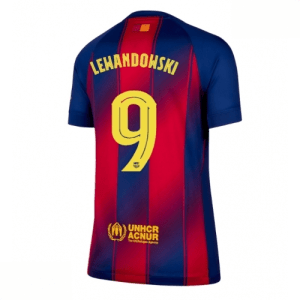 Echipament fotbal Barcelona Robert Lewandowski #9 Tricou Acasa 2025-26 pentru femei mânecă scurtă