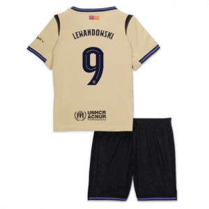 Echipament fotbal Barcelona copii Robert Lewandowski #9 Tricou Deplasare 2025-26 pentru set fotbal