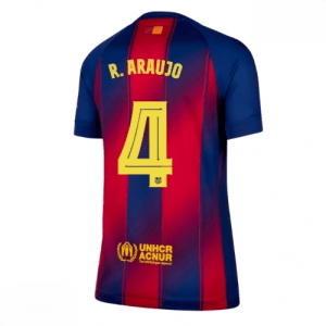 Echipament fotbal Barcelona Ronald Araujo #4 Tricou Acasa 2025-26 pentru femei mânecă scurtă
