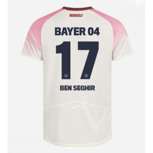 Echipament fotbal Bayer Leverkusen Eliesse Ben Seghir #17 Tricou Deplasare 2025-26 pentru bărbați